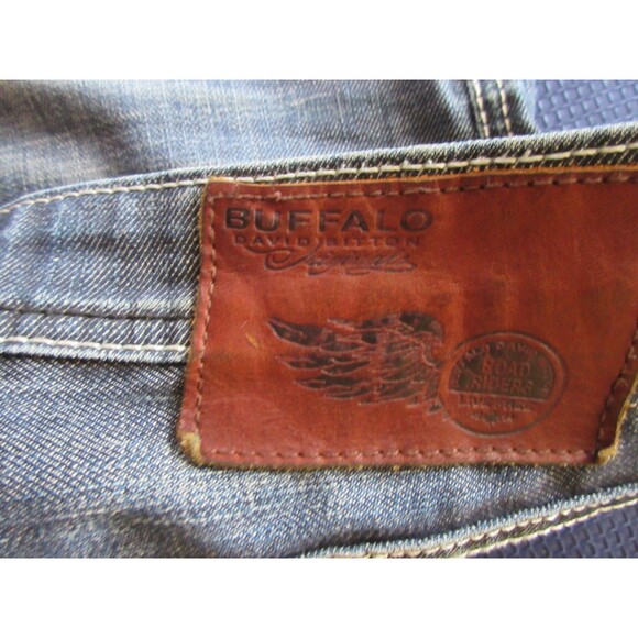 Buffalo Britton BRADY Jeans Mens Straight W31 L32  Blue Embroidered Pockets - Picture 6 of 8